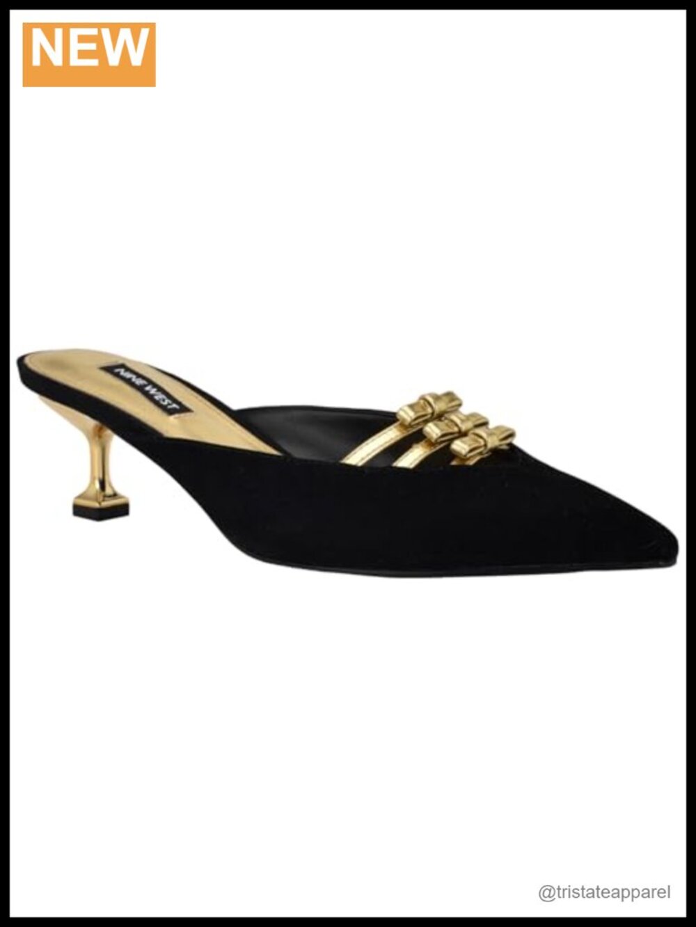 Kitten Heel Pointed Toe Slip-On Dress Pumps with Bow Detail